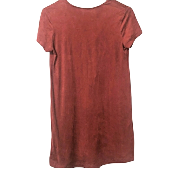 SOLD Audrey Faux Suede Lace Up Dress Small - Picture 3 of 7